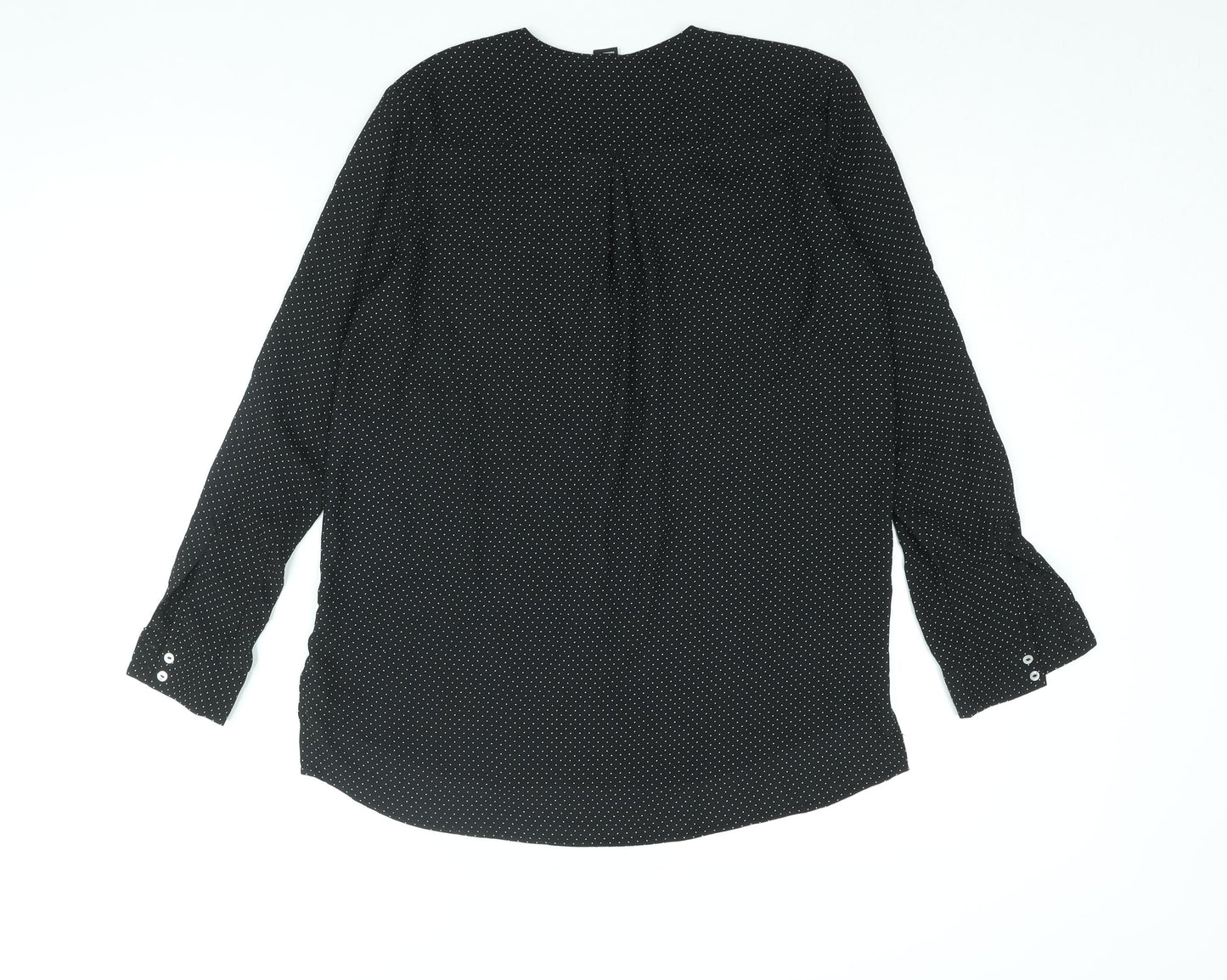 Womens UK Size 8 H&M Black Basic Blouse