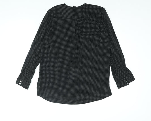 Womens UK Size 8 H&M Black Basic Blouse