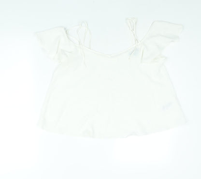 Womens UK Size 10 Topshop White Camisole Blouse