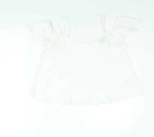 Womens UK Size 10 Topshop White Camisole Blouse