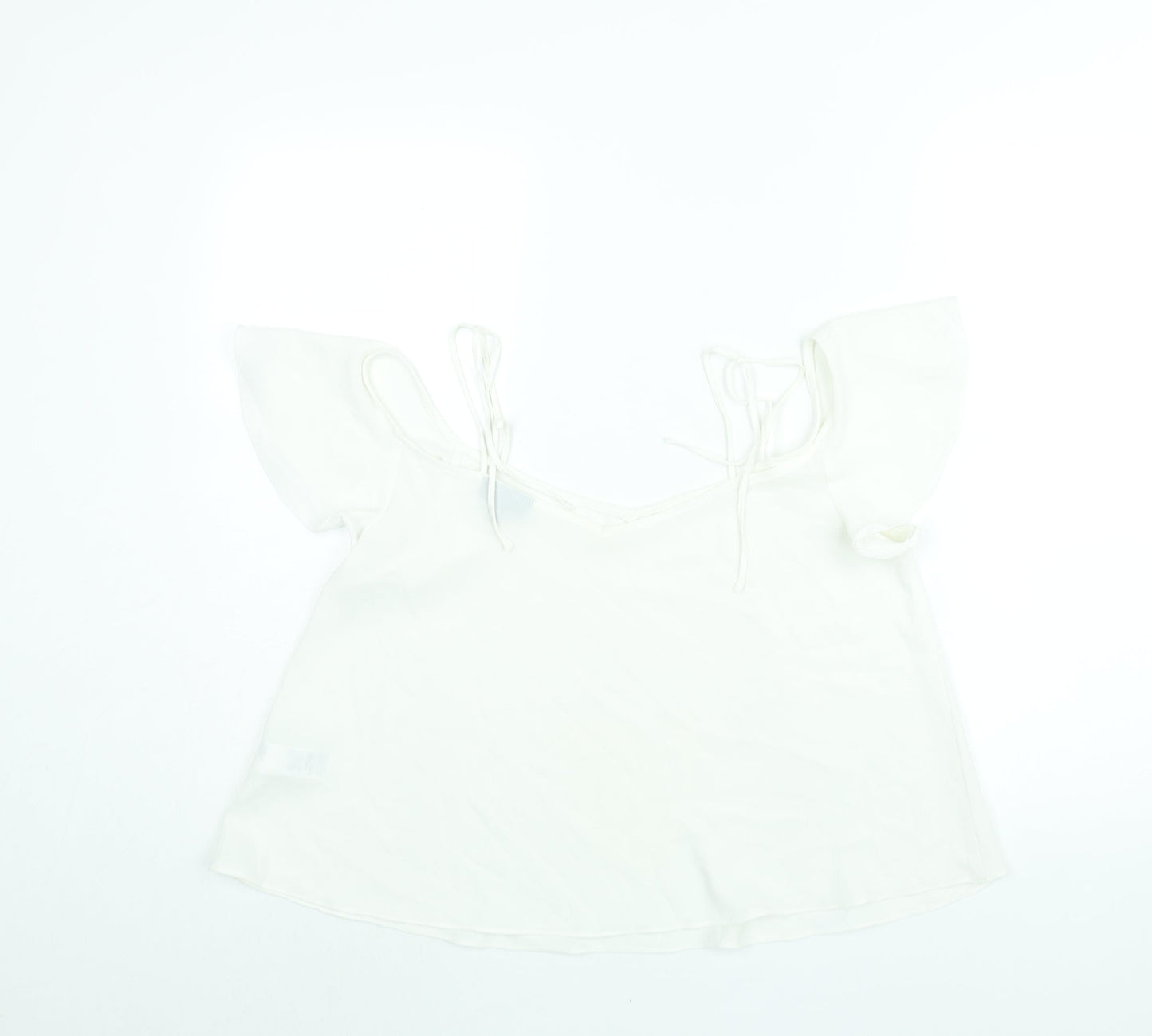 Womens UK Size 10 Topshop White Camisole Blouse