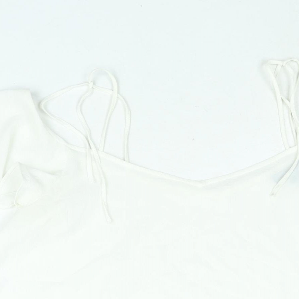 Womens UK Size 10 Topshop White Camisole Blouse