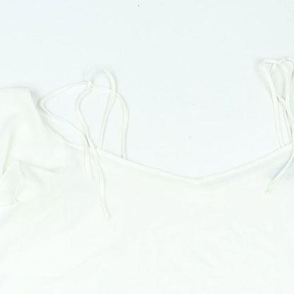 Womens UK Size 10 Topshop White Camisole Blouse