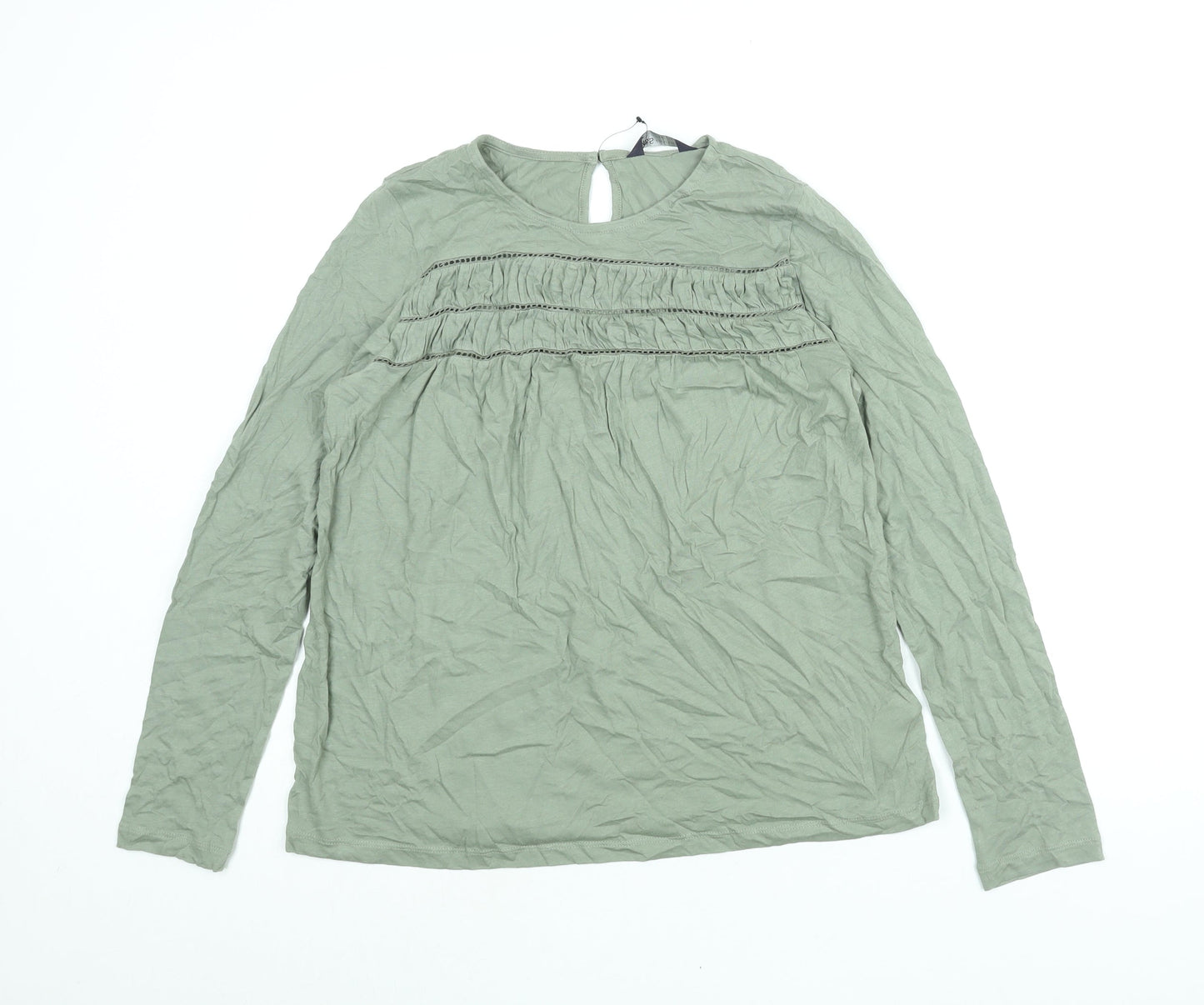 Womens UK Size 10 Marks and Spencer Green Basic Blouse