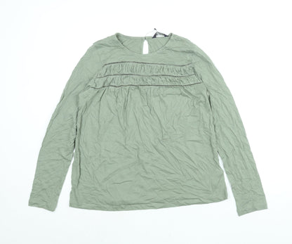 Womens UK Size 10 Marks and Spencer Green Basic Blouse