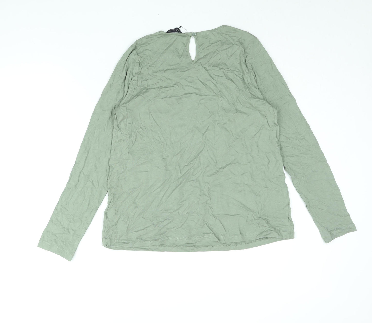 Womens UK Size 10 Marks and Spencer Green Basic Blouse