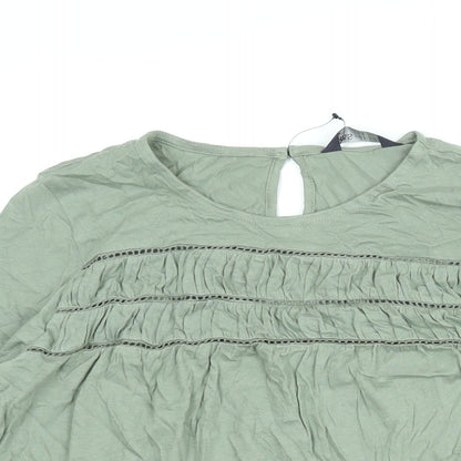 Womens UK Size 10 Marks and Spencer Green Basic Blouse