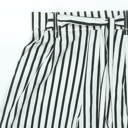 Womens UK Size L Zara Regular Fit Cropped White Trousers