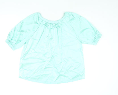 Womens UK Size 6 Marks and Spencer Green Basic Blouse