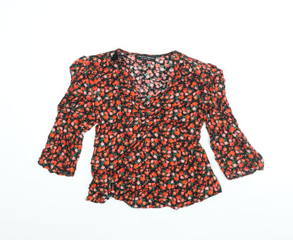 Womens UK Size 10 Dorothy Perkins Red Basic Blouse