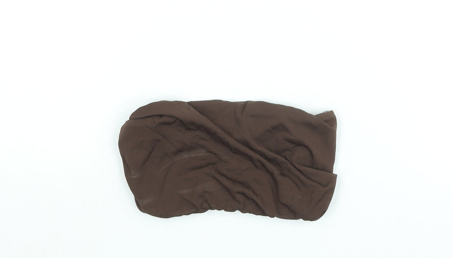 Womens UK Size S Zara Brown Cropped Blouse