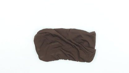 Womens UK Size S Zara Brown Cropped Blouse
