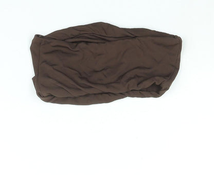 Womens UK Size S Zara Brown Cropped Blouse