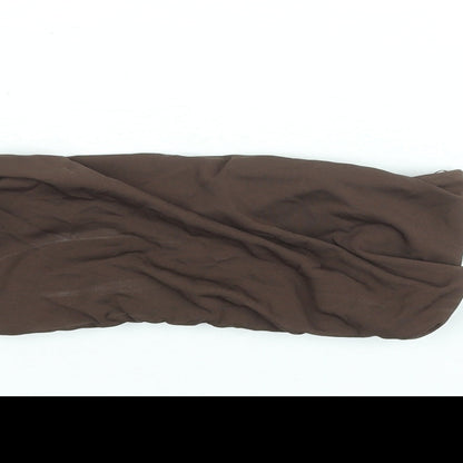 Womens UK Size S Zara Brown Cropped Blouse