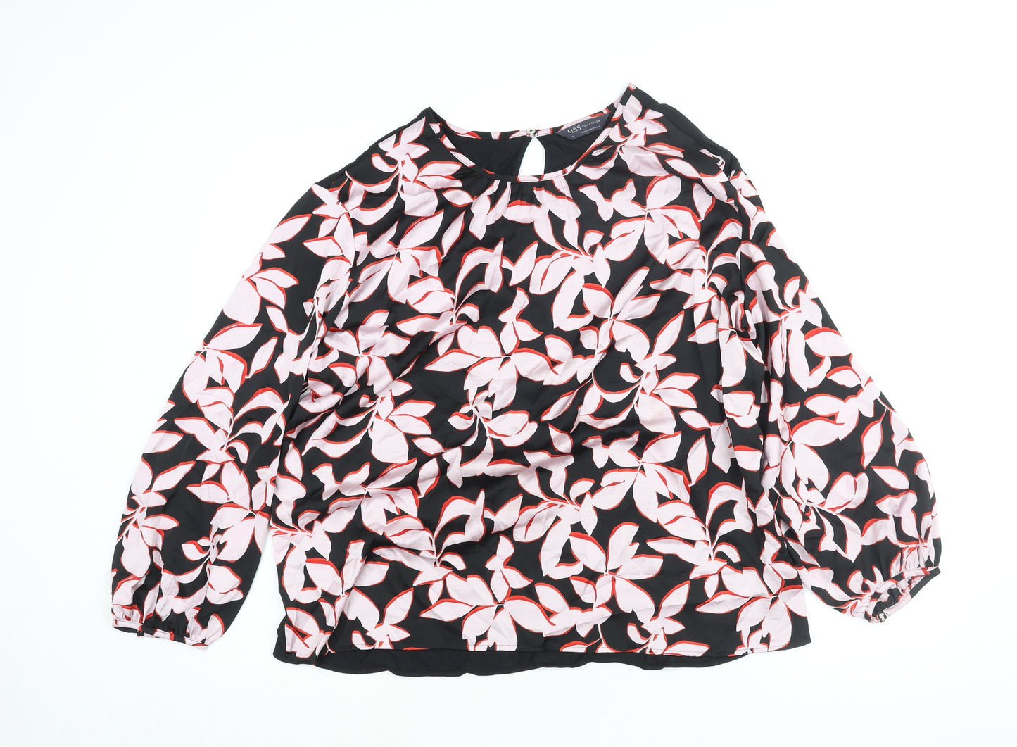 Womens UK Size 14 Marks and Spencer Multicoloured Basic Blouse