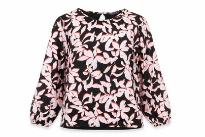 Marks & Spencer Womens Multicoloured Viscose Basic Blouse Size 14 Round Neck - Floral Print