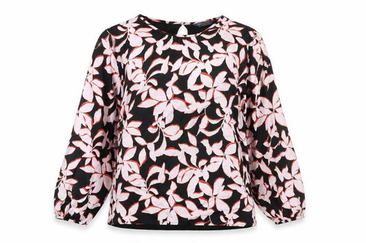 Marks & Spencer Womens Multicoloured Viscose Basic Blouse Size 14 Round Neck - Floral Print