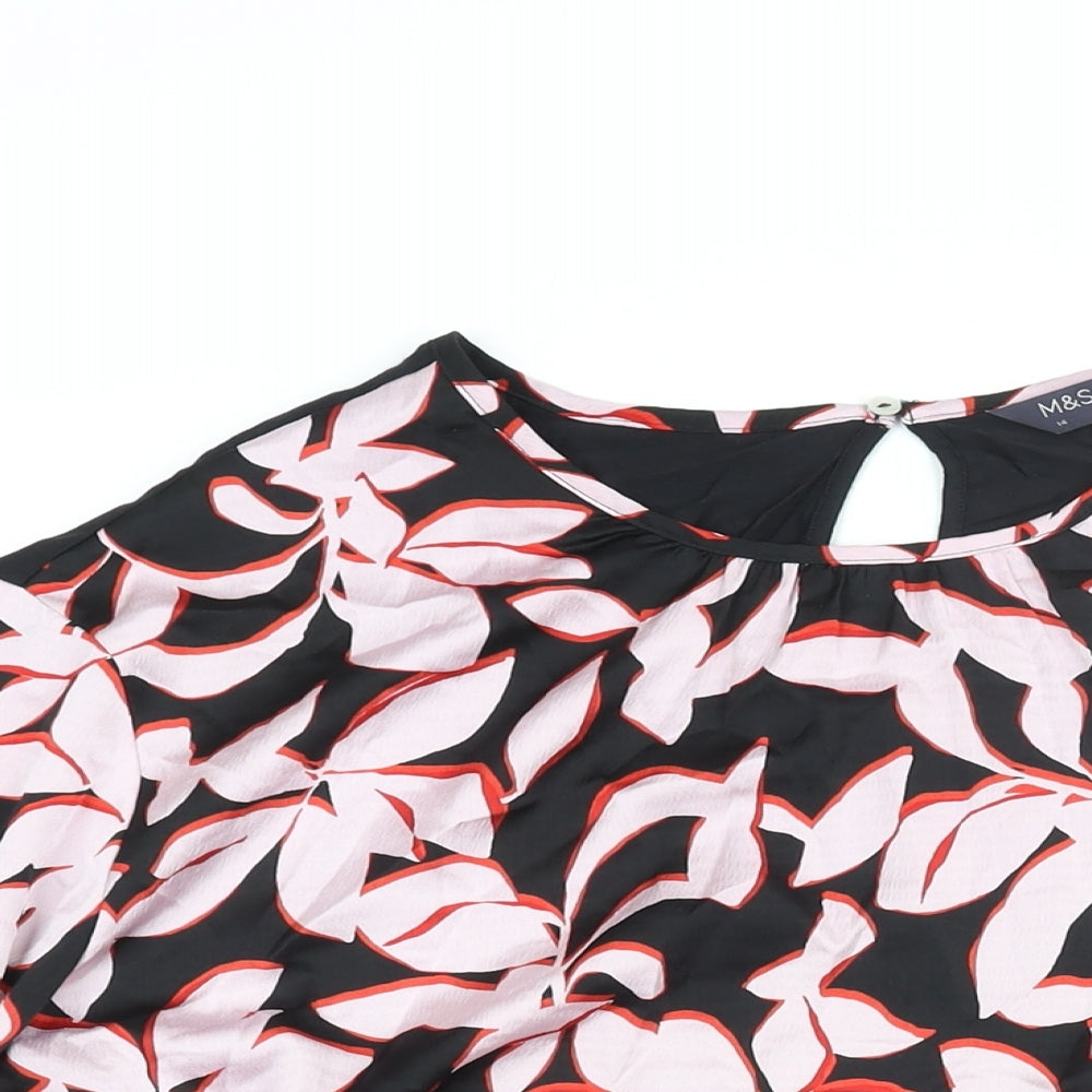 Womens UK Size 14 Marks and Spencer Multicoloured Basic Blouse