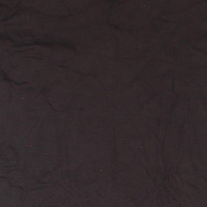 EWM Womens Brown Cotton Basic T-Shirt Size L V-Neck