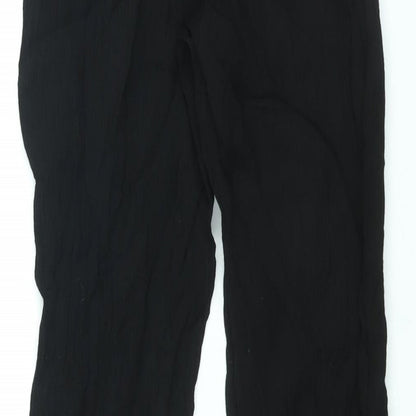 Womens UK Size S Zara Regular Fit  Black Trousers
