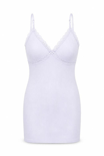 Divided by H&M Womens Purple Polyester Mini Size M V-Neck Pullover - Lace Trim Bow