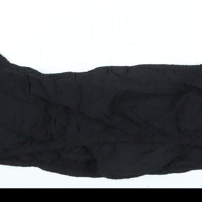 Womens UK Size L H&M Black Cropped Blouse