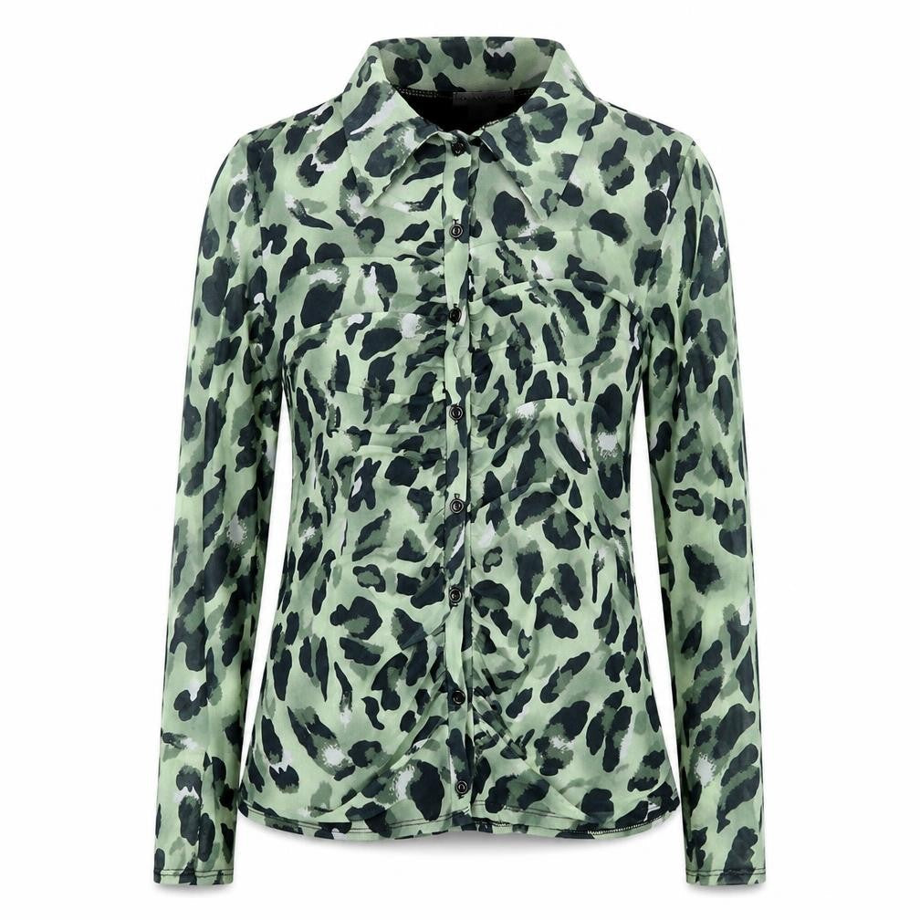 Womens UK Size 10 Principles Green Basic Button-Up