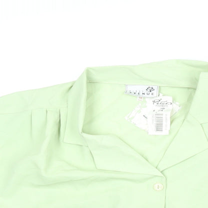 Womens UK Size 18 First Avenue Green Basic Blouse