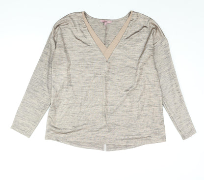 Womens UK Size 16 NEXT Beige Basic Blouse