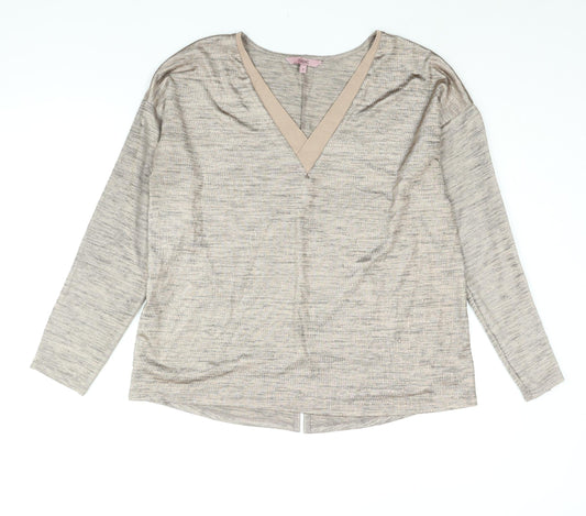 Womens UK Size 16 NEXT Beige Basic Blouse