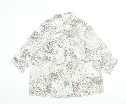 Womens UK Size 22 Classic Beige Basic Blouse