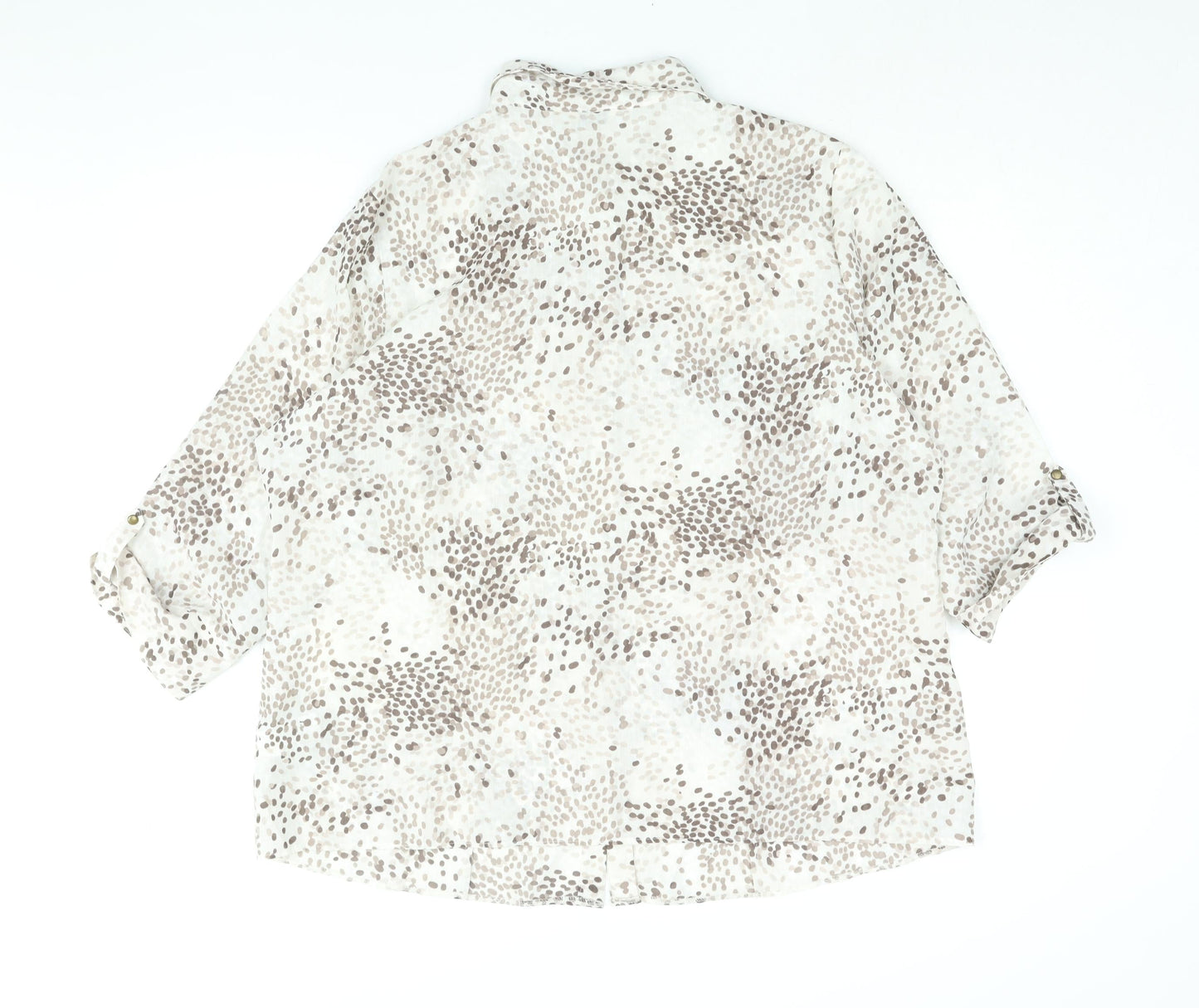 Womens UK Size 22 Classic Beige Basic Blouse