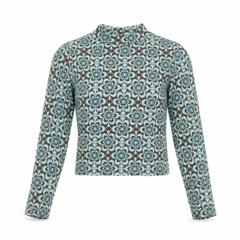 Womens UK Size M Stradivarius Multicoloured Cropped Blouse