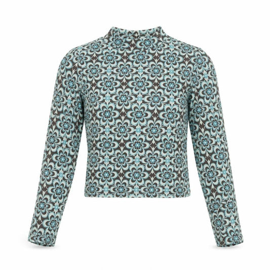 Womens UK Size M Stradivarius Multicoloured Cropped Blouse