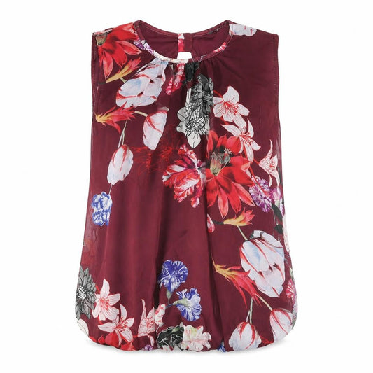 Womens UK Size 8 Quiz Red Camisole Blouse