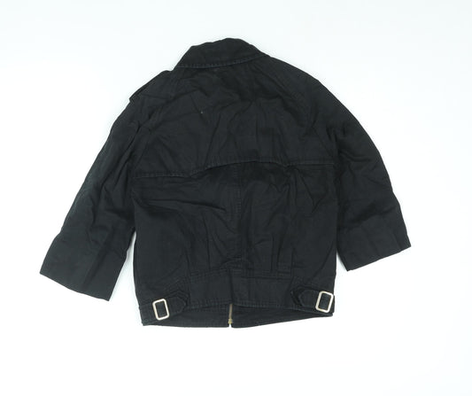 French Connection Womens Black Jacket Size 8 Zip