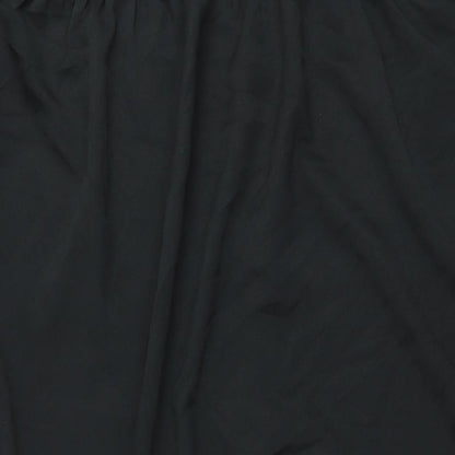 H&M Womens Black Polyester Shirt Dress Size S Round Neck Button