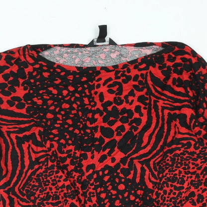 Womens UK Size 14 New Look Red Basic Blouse