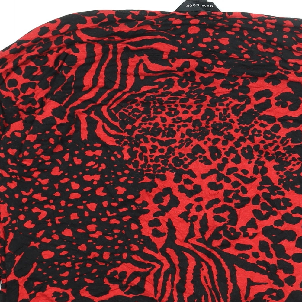 Womens UK Size 14 New Look Red Basic Blouse