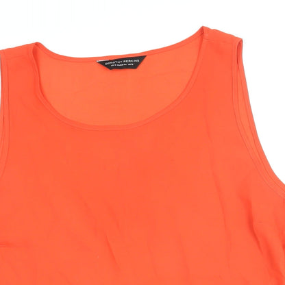 Dorothy Perkins Womens Red Polyester Camisole Blouse Size 16 Round Neck