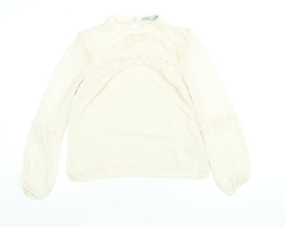 Womens UK Size 12 Oasis Ivory Basic Blouse
