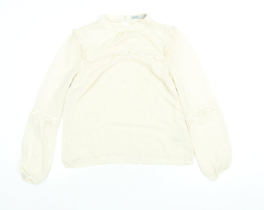 Womens UK Size 12 Oasis Ivory Basic Blouse