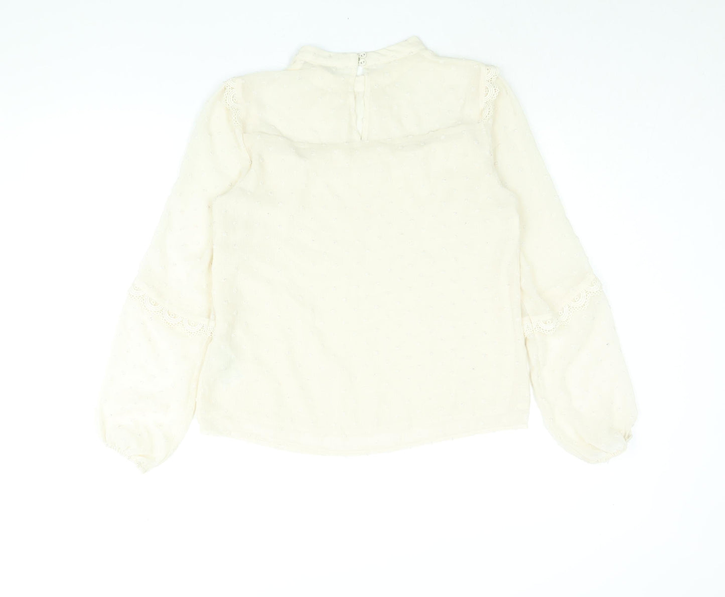 Womens UK Size 12 Oasis Ivory Basic Blouse