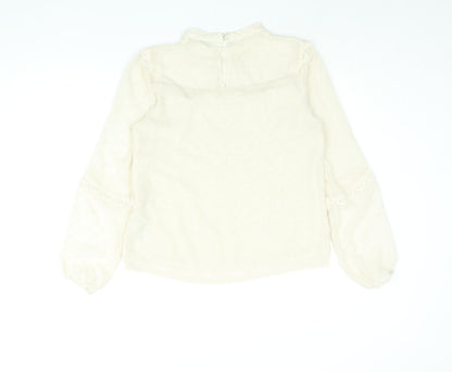 Womens UK Size 12 Oasis Ivory Basic Blouse
