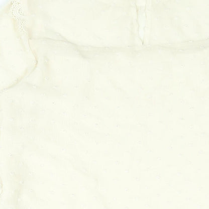 Womens UK Size 12 Oasis Ivory Basic Blouse