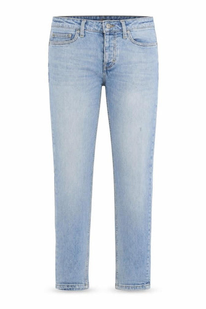 Topman Mens Blue Cotton Skinny Jeans Size 28 in L30 in Regular Zip - Short Leg