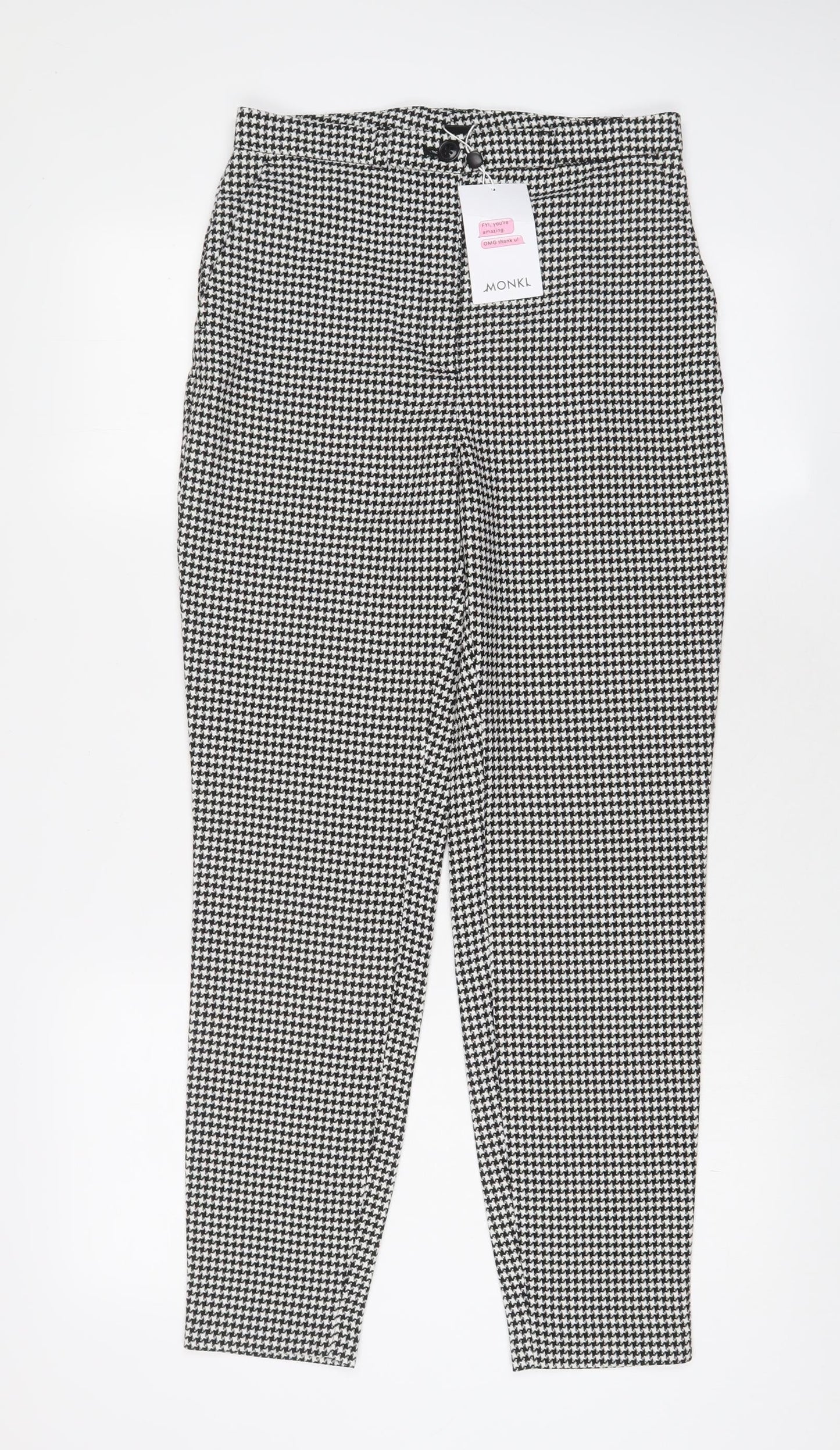Womens UK Size 8 Monki Regular Fit  Black Trousers