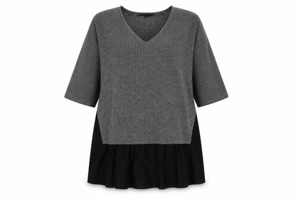 Womens UK Size M French Connection Grey Tunic T-Shirt