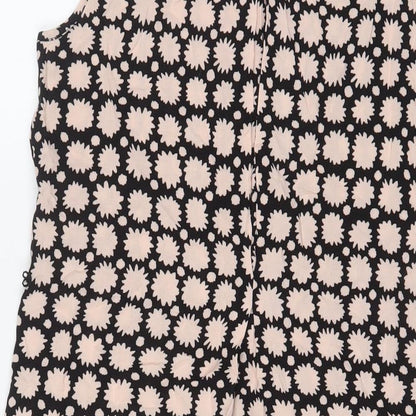Miss Selfridge Womens Pink Geometric Viscose Sheath Size 10 Boat Neck Pullover