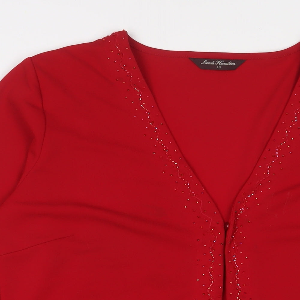 Womens UK Size 14 Sarah Hamilton Red Jacket